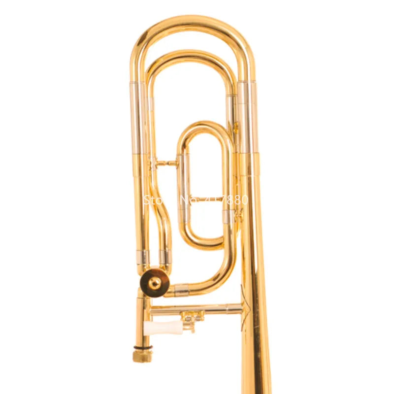 SADSN TB-142 Bb-F# Tune Tenor Slide Trombone Phosphorus Copper Gold &Brass Musical Instrument with Mouthpiece Case