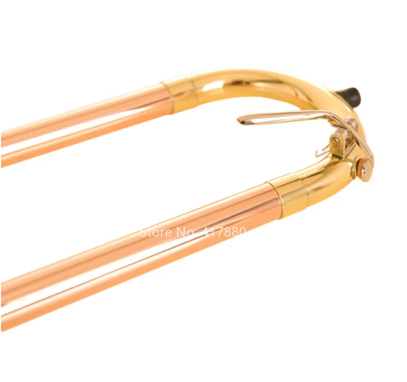 SADSN TB-142 Bb-F# Tune Tenor Slide Trombone Phosphorus Copper Gold &Brass Musical Instrument with Mouthpiece Case