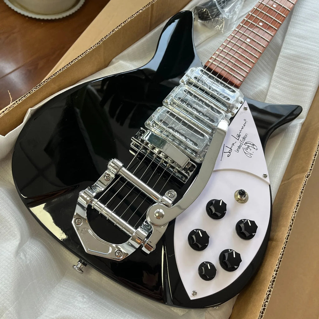 2026 hot new New Black 325 Rick Signature Guitar Chrome Hardware