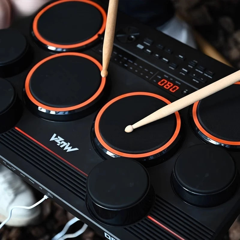 Adult Electronic Drums Portable Drum Set Professional Electronic Drum Kit Beginner Practice Pad Percussion Musical Instrument