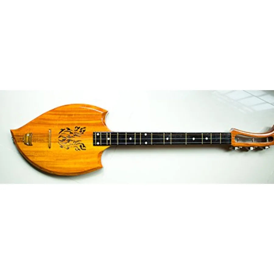 Isarn Acoustic Phin 3 Strings Thai Lao Guitar Musical Instrument for Traditional Thai Music Performance Handcrafted Melodic Des