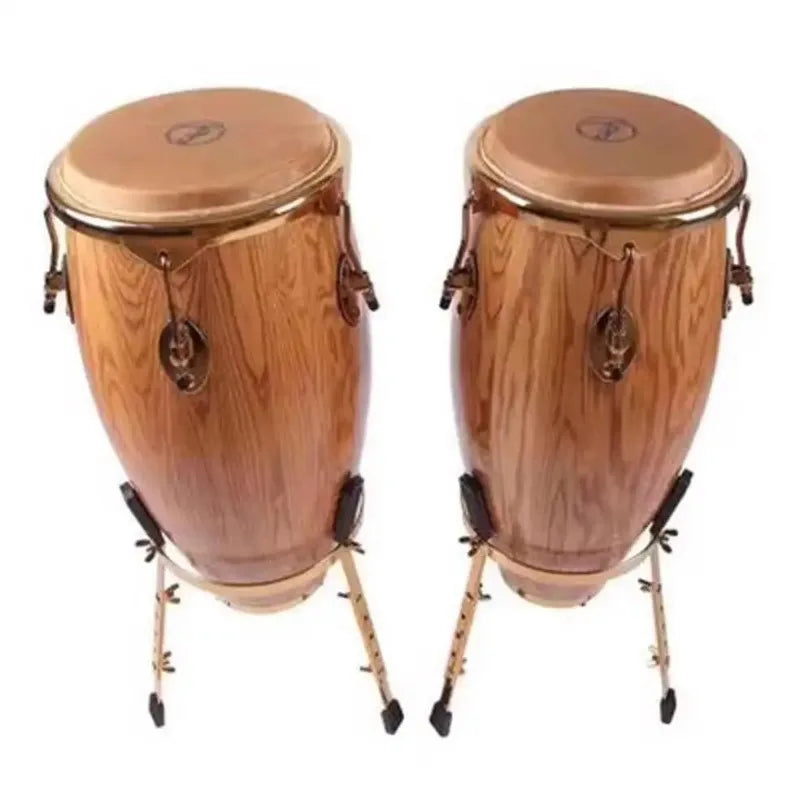 10 Inch and 11 Inch Fiber Glass Materinal Congas, One Set Two Pcs with Stands