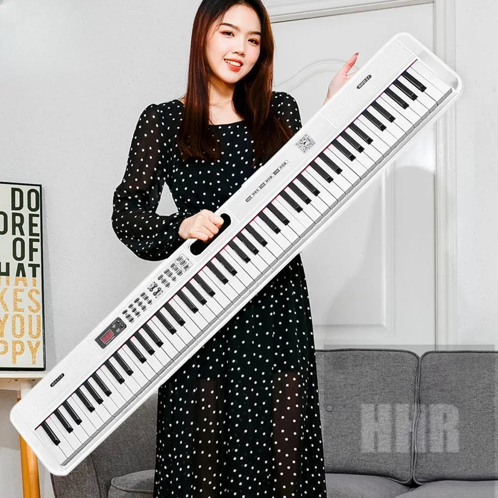 88 Keys Portable Digital Piano Multifunctional Electronic Keyboard Piano Student Gift 88035 Musical Instrument Beginner