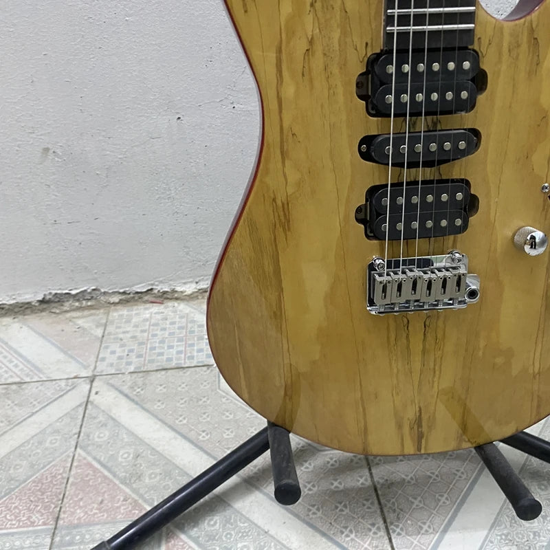 Vicers 24 Frets 6 String Electric Guitar HSH Pickups Basswood Body Rosewood Fretboard Map Pattern Guitar for Performance Practic