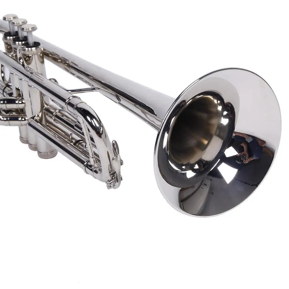 Hot Sale B Flat Silver Bb Trumpet for Concert Band with Case