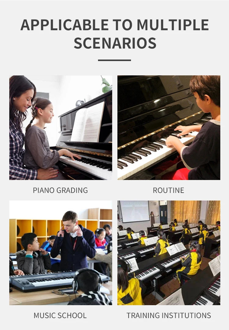 88-key Upright Hammer Piano PVCWood Grain Material Equipped with France DREAM Fifth-generation Audio Source 16Levels Sensitivity
