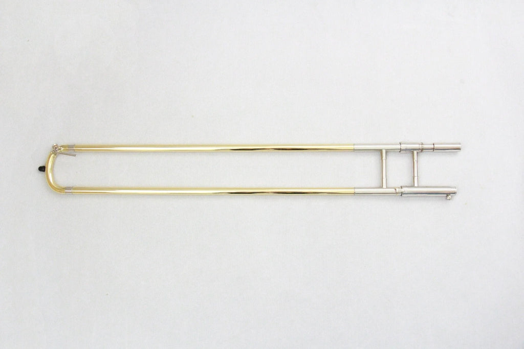 FTB-480 Tenor Trombone in Bb Key Dual Purpose Piston Brass and Gold Lacquer Trombone for Professional Performance Performance
