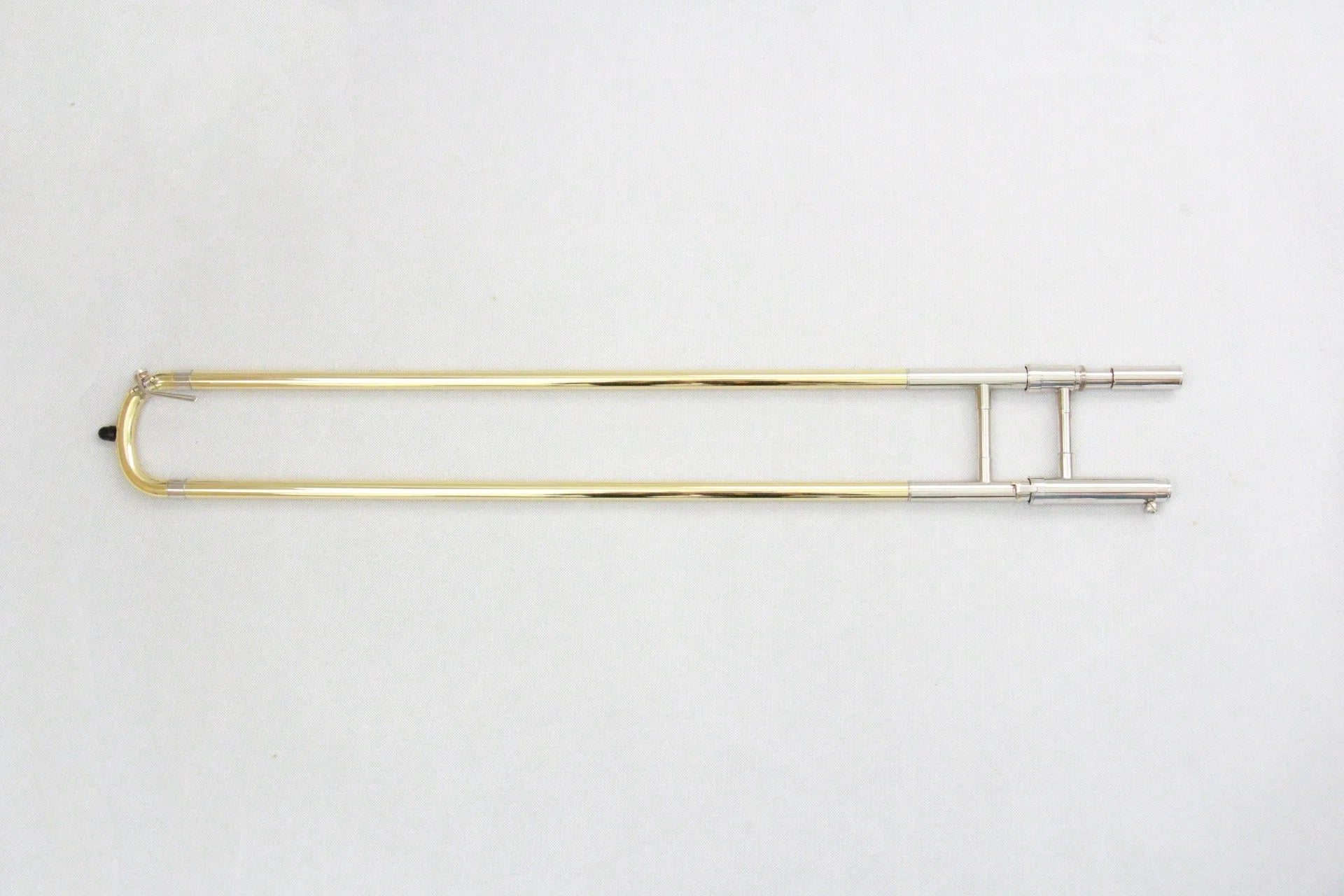FTB-480 Tenor Trombone in Bb Key Dual Purpose Piston Brass and Gold Lacquer Trombone for Professional Performance Performance