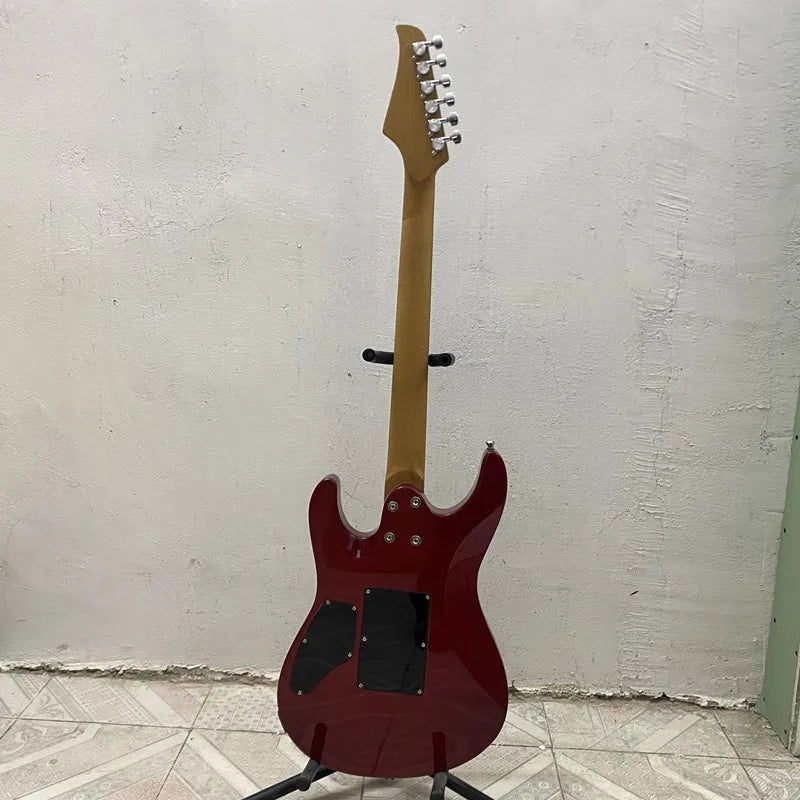 Vicers 24 Frets 6 String Electric Guitar HSH Pickups Basswood Body Rosewood Fretboard Map Pattern Guitar for Performance Practic