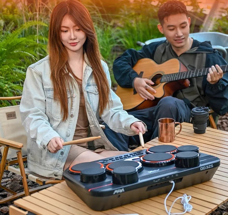 Adult Electronic Drums Portable Drum Set Professional Electronic Drum Kit Beginner Practice Pad Percussion Musical Instrument