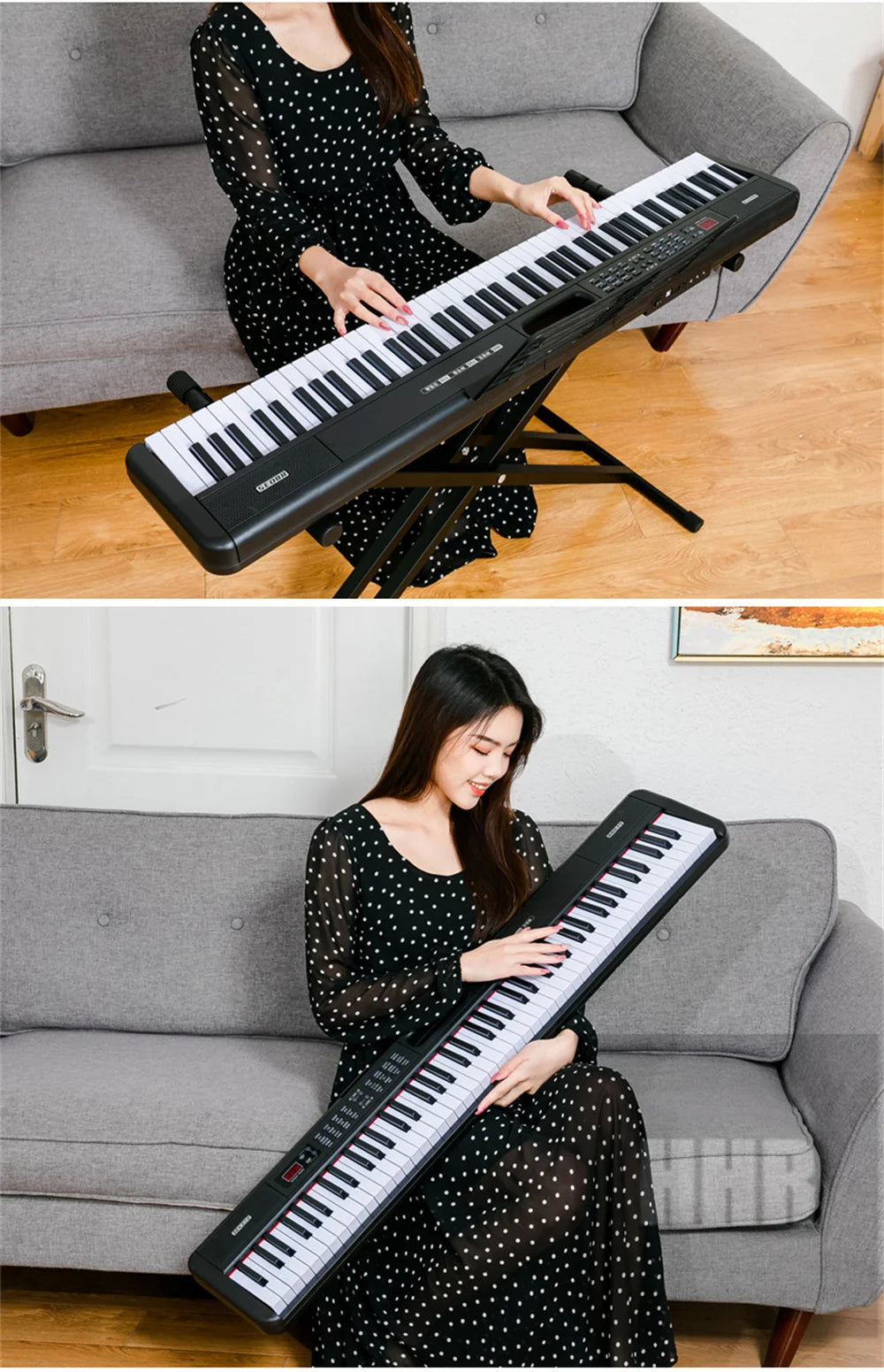 88 Keys Portable Digital Piano Multifunctional Electronic Keyboard Piano Student Gift 88035 Musical Instrument Beginner