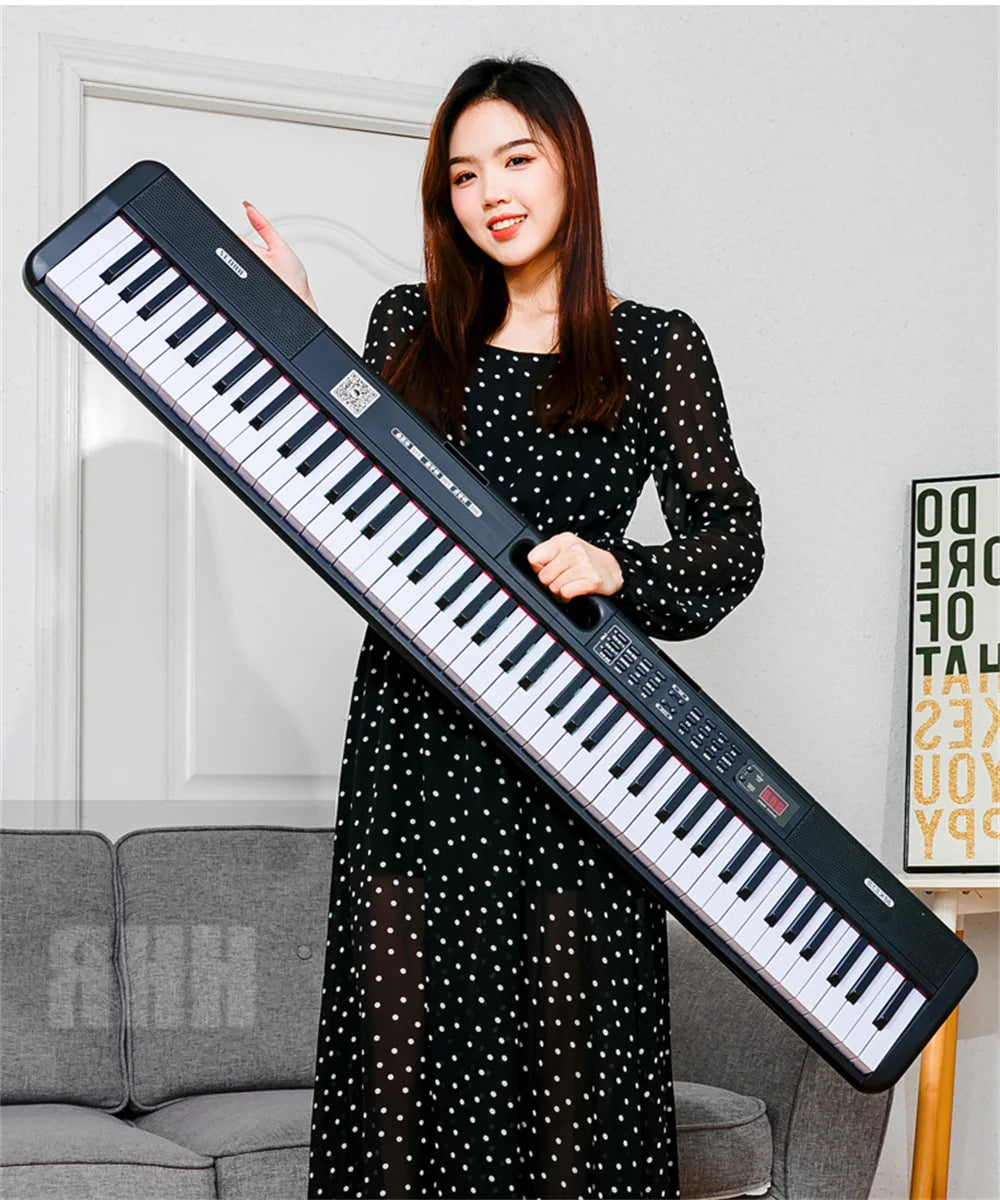 88 Keys Portable Digital Piano Multifunctional Electronic Keyboard Piano Student Gift 88035 Musical Instrument Beginner