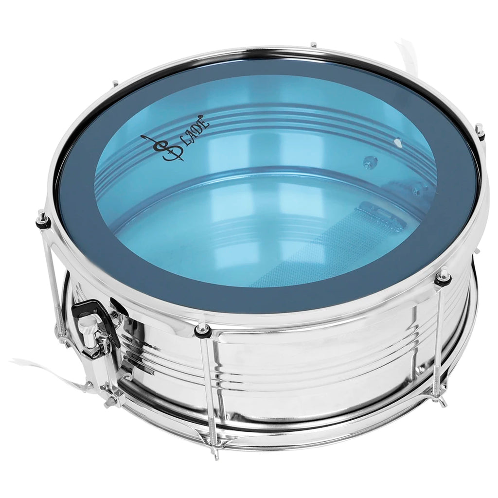 SLADE 14 Inch Blue Snare Drum Set with Drumsticks Shoulder Strap Drum Key Bag for Students Beginners Percussion Instrument