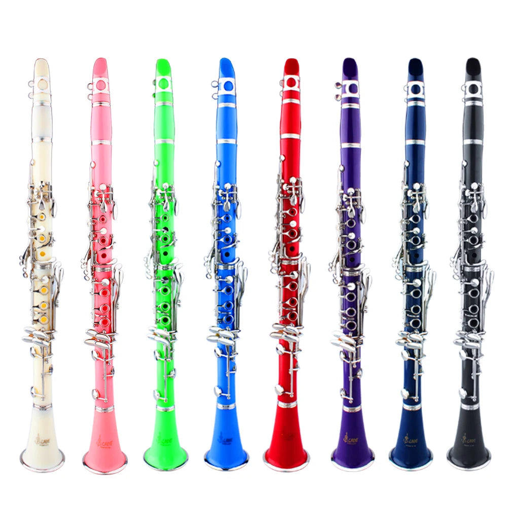 SLADE Clarinet 17 Key Bb Clarinet Professional Woodwind Instrument Bakelite Wood Clarinet with Box Cleaning Kit Reed Accessories