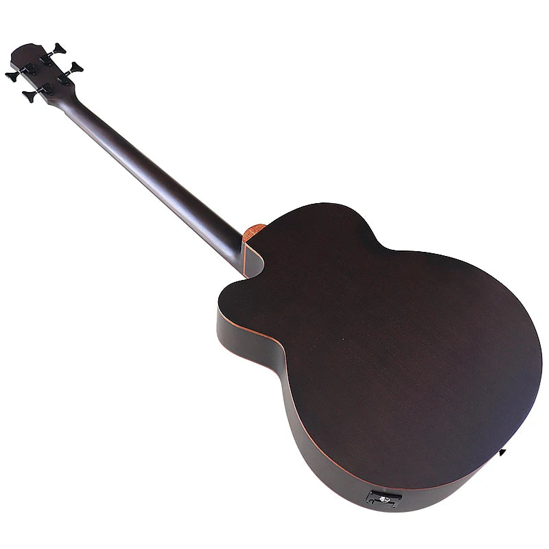 43 inch Fretless Electric Acoustic Bass Guitar Full Sapele Body 4 String Folk big jumbo Bass Guitar With Pick Up