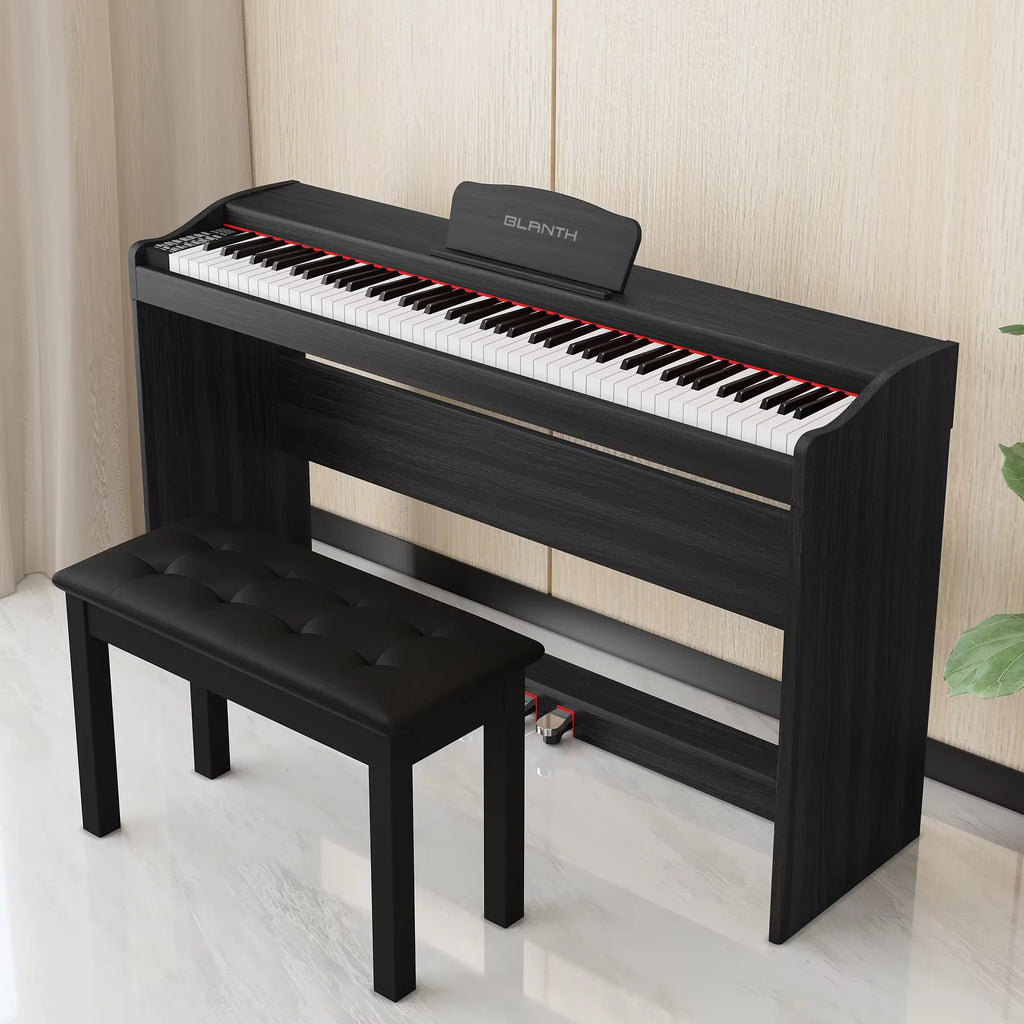 88-key Upright Hammer Piano PVCWood Grain Material Equipped with France DREAM Fifth-generation Audio Source 16Levels Sensitivity