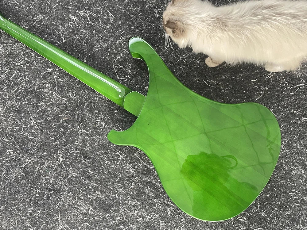 Electric Bass Guitar,4 Strings, Output Jack, 4003 green Color, High Quality, Free Shipping