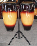 10 Inch and 11 Inch Fiber Glass Materinal Congas, One Set Two Pcs with Stands