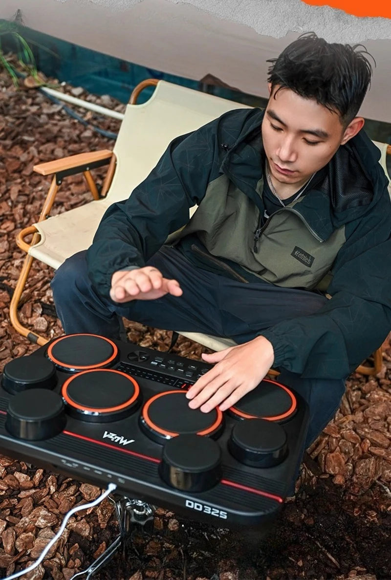 Adult Electronic Drums Portable Drum Set Professional Electronic Drum Kit Beginner Practice Pad Percussion Musical Instrument