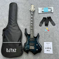 Striking Lightning Bolt Graphic Electric Guitar - Eye-Candy Rock Machine, Pro Setup Included