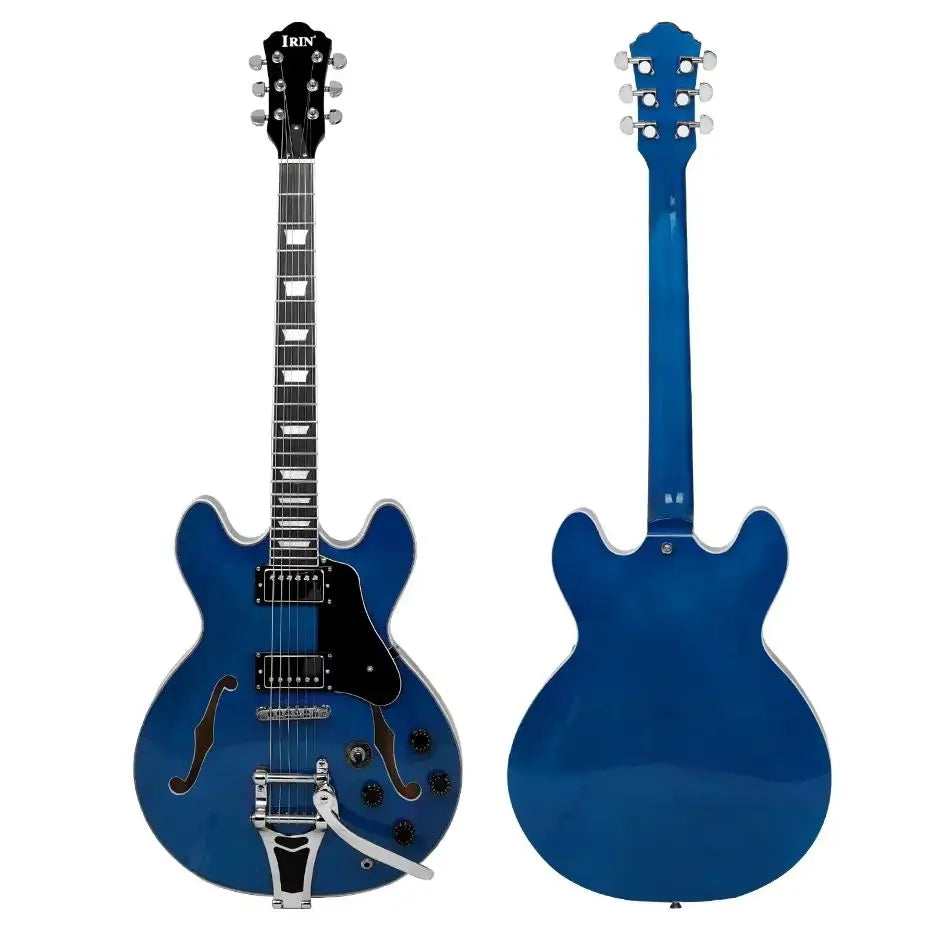 IRIN 22 Frets Jazz Electric Guitar 6 String Color Shell Fingerboard Maple F Hole Semi-hollow Guitarra With Cable Guitar Parts