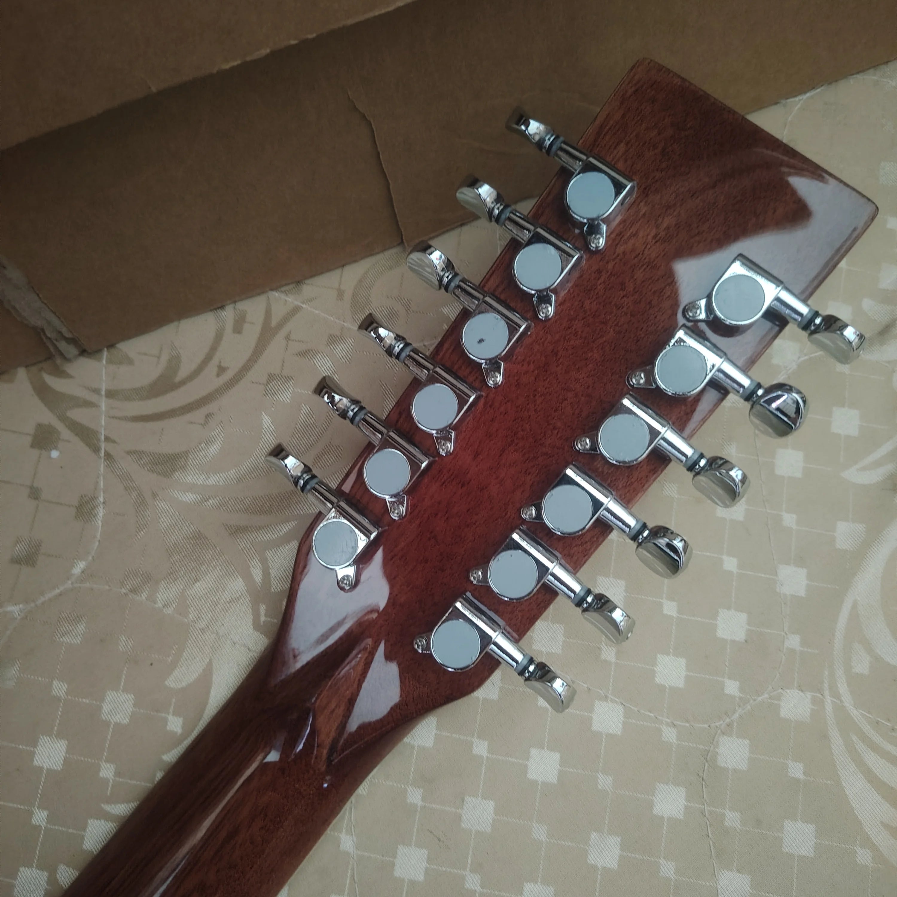 High quality 41 inch 12 string transparent color D45 guitar folk guitar/solid spruce top/301EQ/local warehouse fast shipping