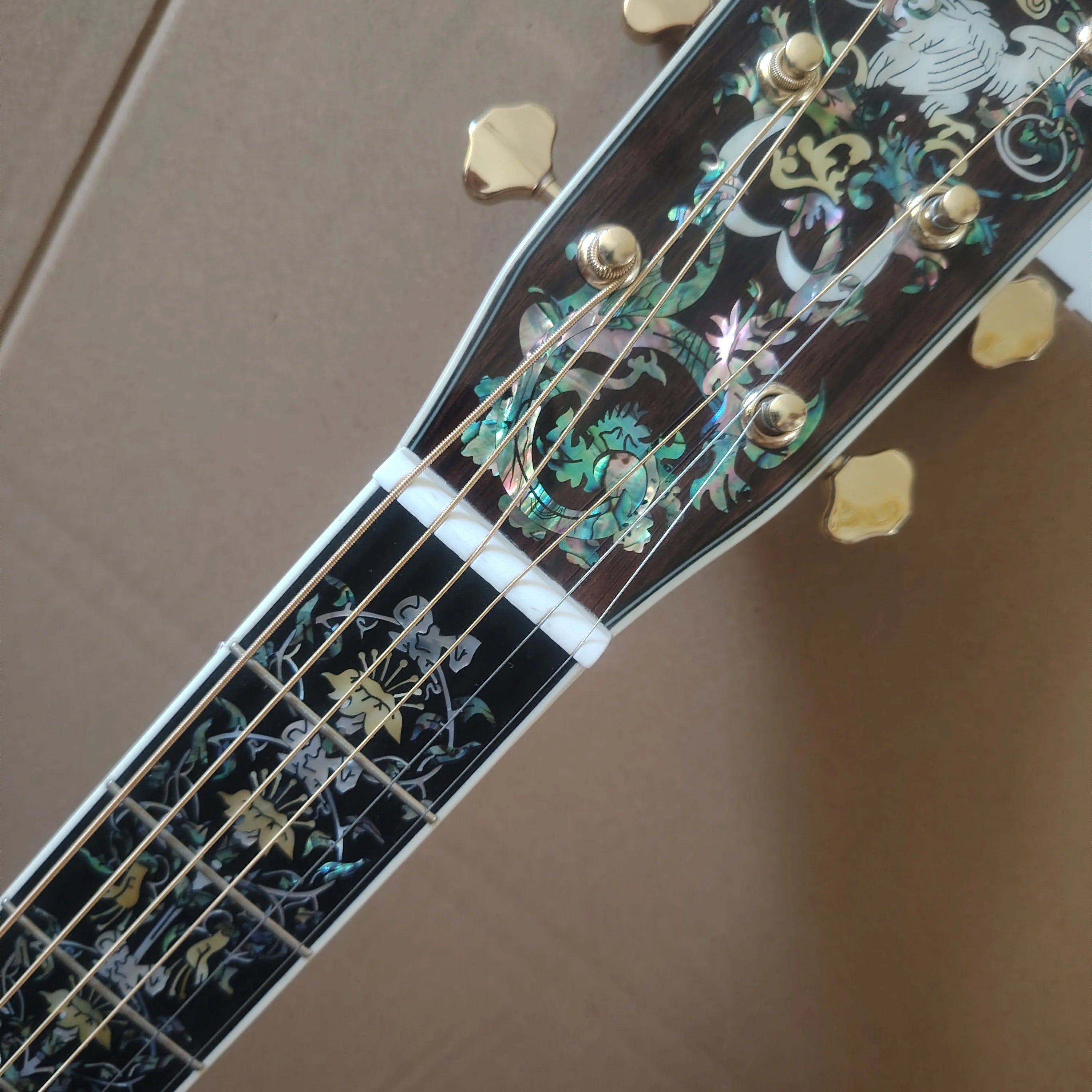 High quality D100 acoustic acoustic acoustic guitar in stock, professional debugging, rosewood fingerboard, cow bone nut, fast d