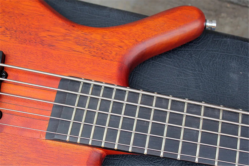 5 String Neck-thru-body Active Electric Bass Guitar with Black Hardware,Offer Customize