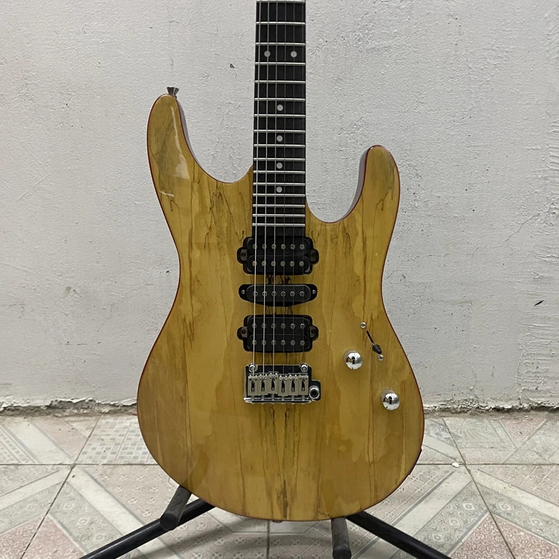 Vicers 24 Frets 6 String Electric Guitar HSH Pickups Basswood Body Rosewood Fretboard Map Pattern Guitar for Performance Practic