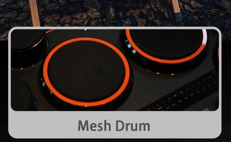 Adult Electronic Drums Portable Drum Set Professional Electronic Drum Kit Beginner Practice Pad Percussion Musical Instrument