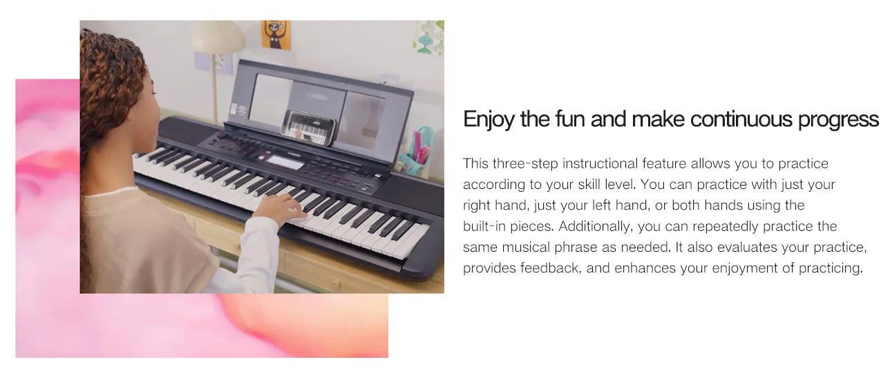 YAMAHA PSR-E383 61-Key Portable Keyboard for Beginners with Music Rest, Power Adapter, Touch Response, 650 Timbres, 125 Rhythms