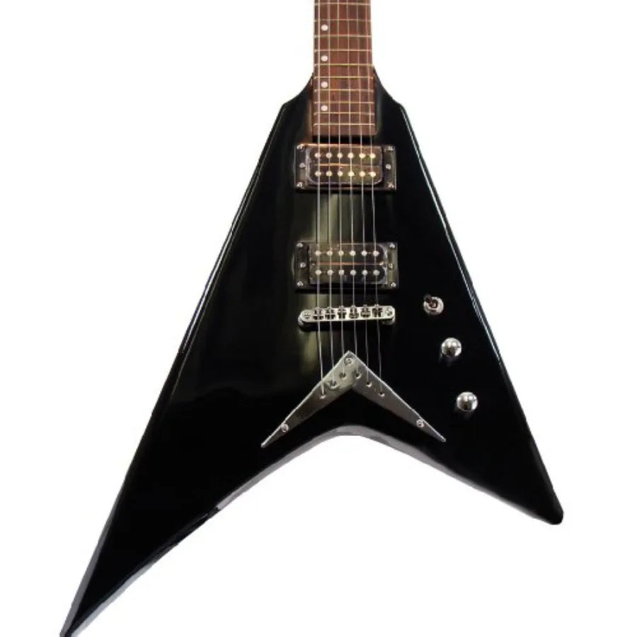 Offset RRV Cut Electric Guitar in Black Color for Professional Stage Performance and Home Practice Featuring High-Quality Wood