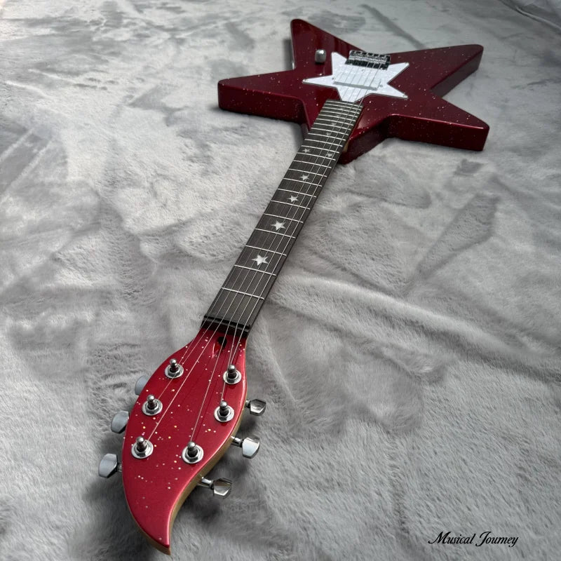 For Five-Pointed Star Electric Guitar In Stock | Classic Star Body, Beginner-Friendly