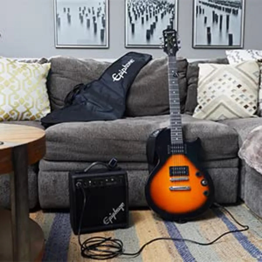 Les Paul Player Pack Vintage Sunburst Electric Guitar with Mahogany Body and Sunburst Finish for Vintage Style Performance