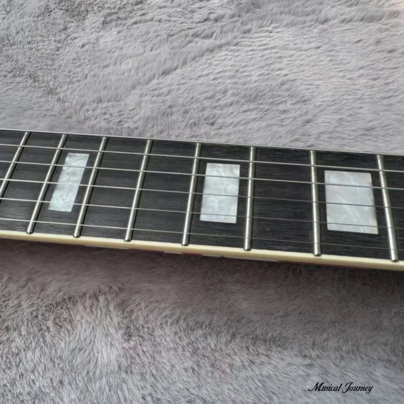 For Big Fork Electric Guitar with Striped Finish | Professional Heavy Metal Performance Guitar