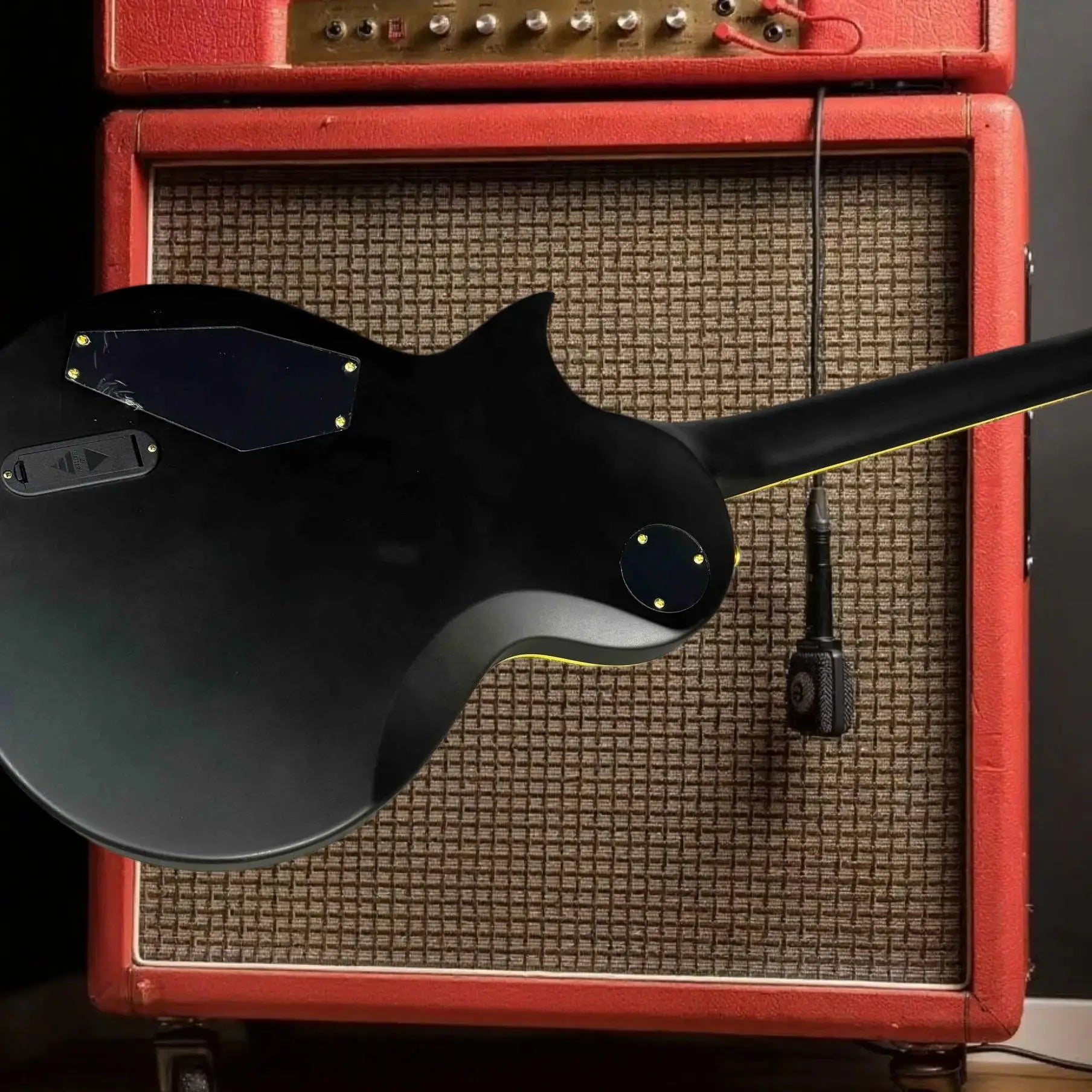 Gift Christmas Black LPAUL Electric Guitar Mahogany Body Flamed Fingerboard Free Shipping