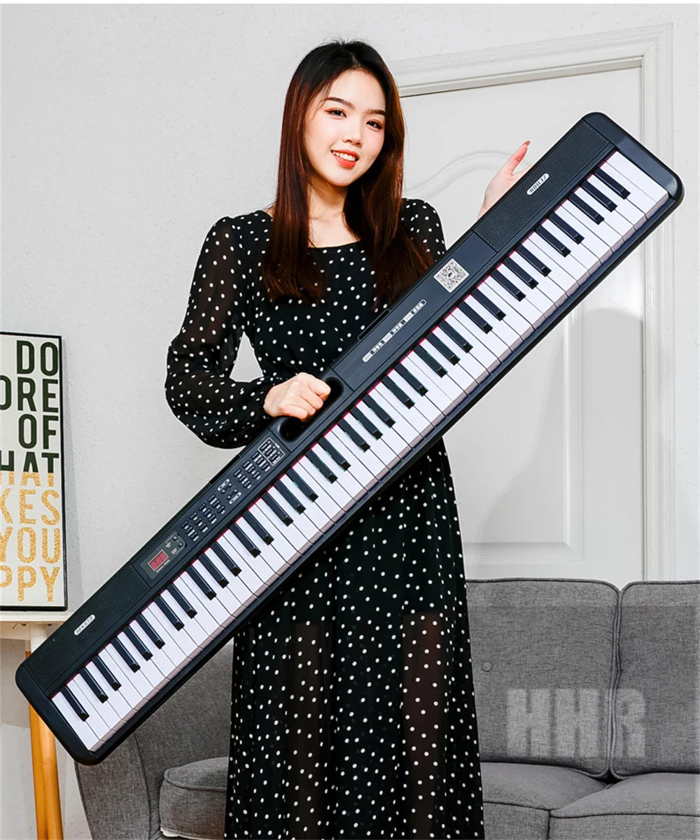 88 Keys Portable Digital Piano Multifunctional Electronic Keyboard Piano Student Gift 88035 Musical Instrument Beginner
