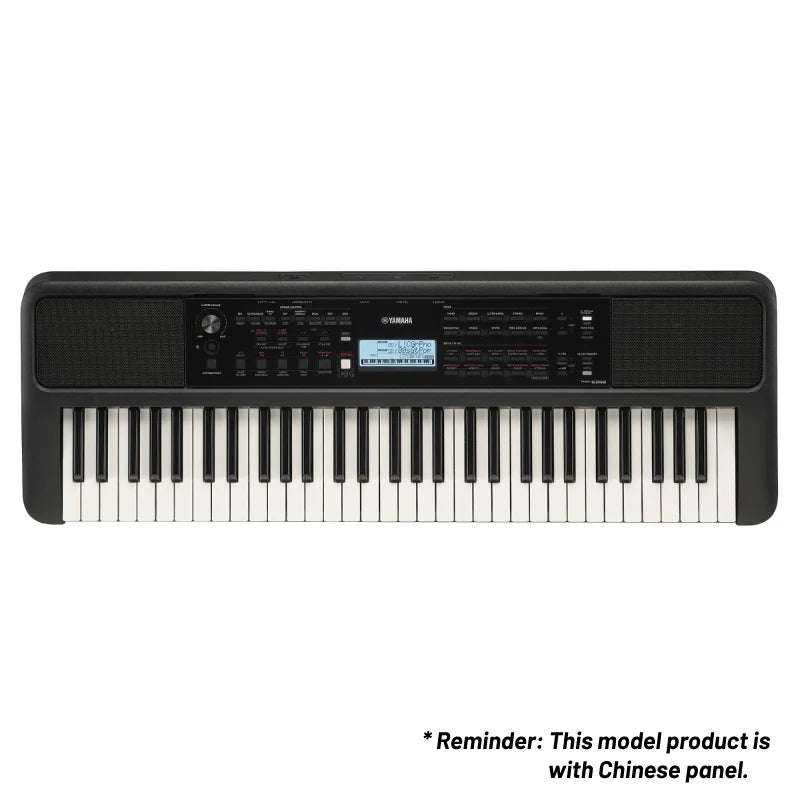 YAMAHA PSR-E383 61-Key Portable Keyboard for Beginners with Music Rest, Power Adapter, Touch Response, 650 Timbres, 125 Rhythms