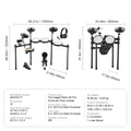 SucceBuy Electric Drum Set 32 Drum Kits & 480 Sounds, USB MIDI Supported 8 / 10 in Quiet Mesh+10 in Cymbals Drum Sticks Easy Use