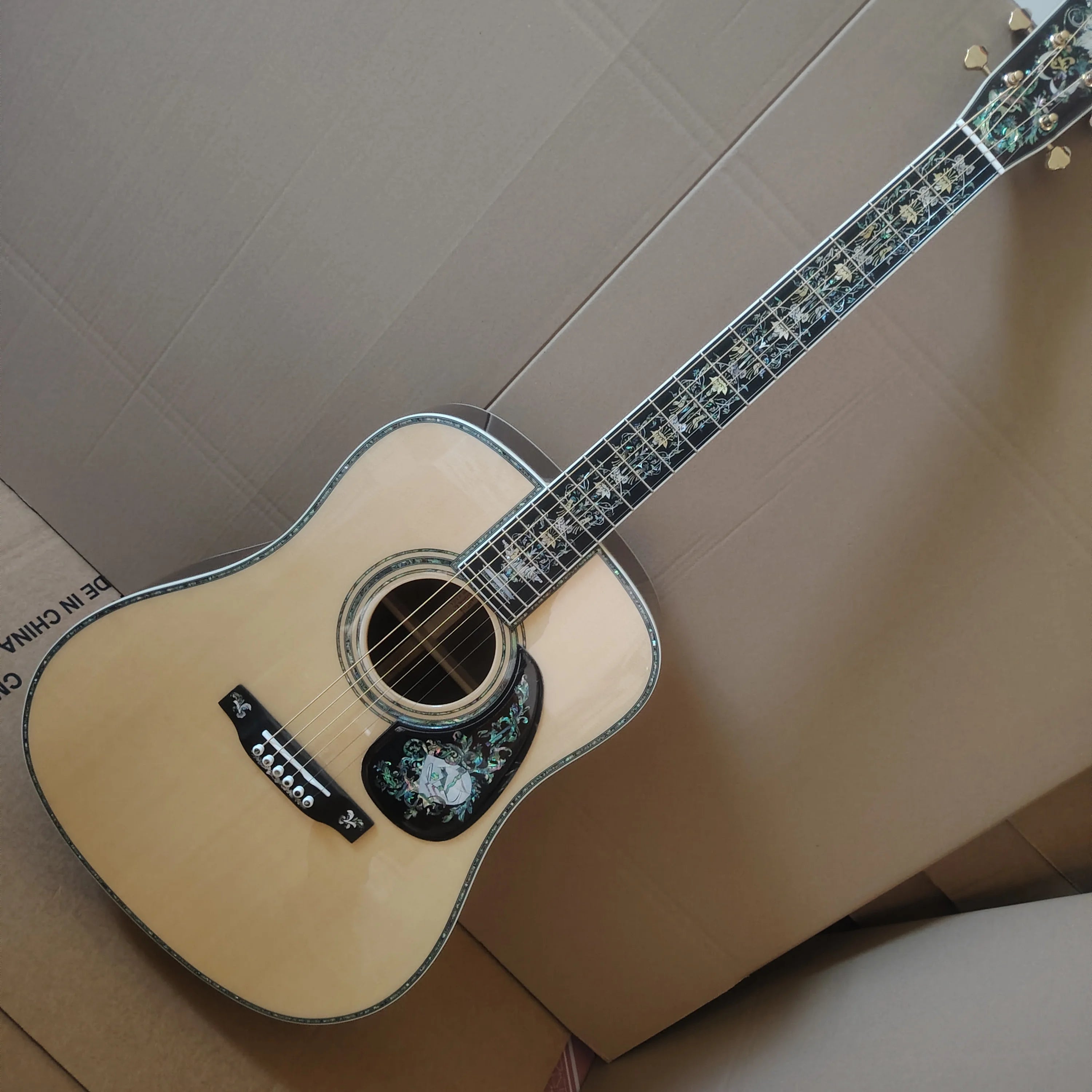 High quality D100 acoustic acoustic acoustic guitar in stock, professional debugging, rosewood fingerboard, cow bone nut, fast d