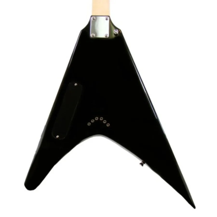 Offset RRV Cut Electric Guitar in Black Color for Professional Stage Performance and Home Practice Featuring High-Quality Wood