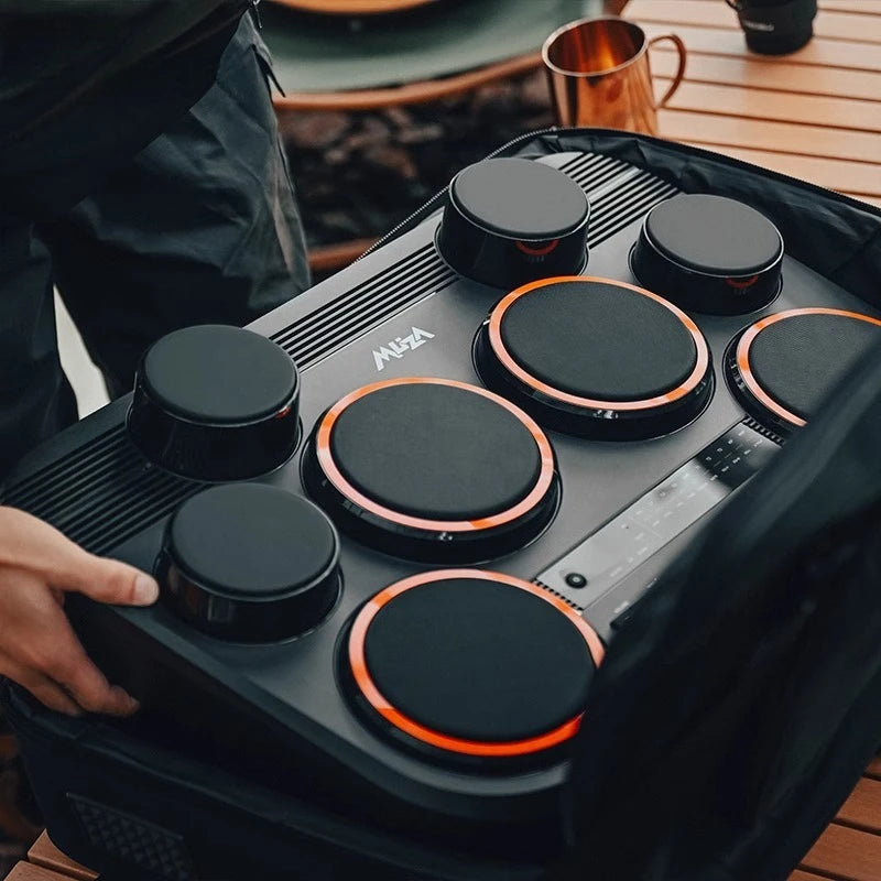 Adult Electronic Drums Portable Drum Set Professional Electronic Drum Kit Beginner Practice Pad Percussion Musical Instrument