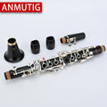 ANMUTIG Eb Clarinet  Professional Performance Ebony Silver Plated 18 Key Wood Instrument S8