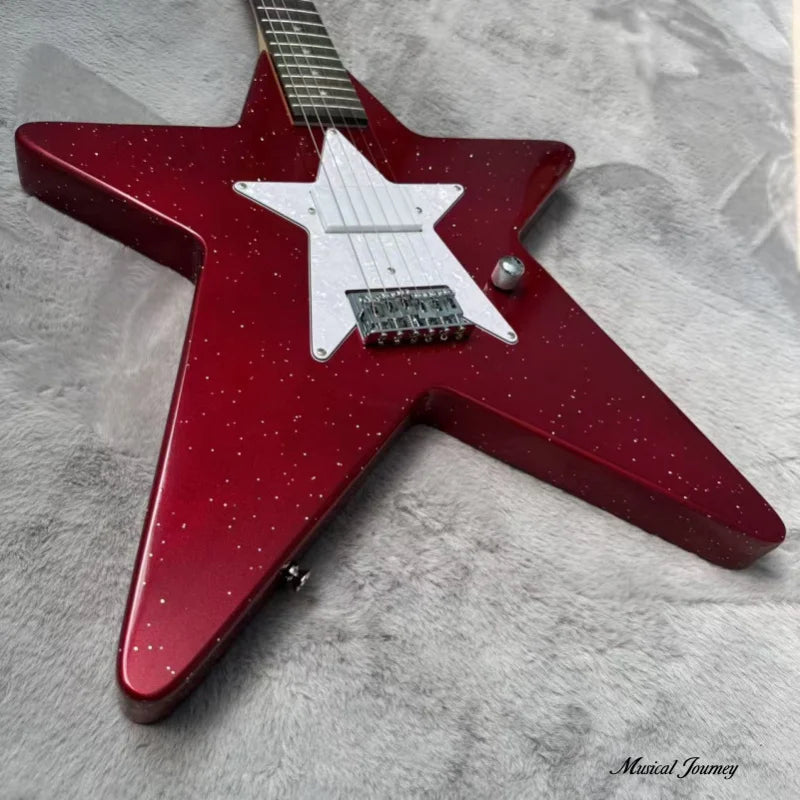 For Five-Pointed Star Electric Guitar In Stock | Classic Star Body, Beginner-Friendly