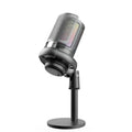 Professional USB microphone, computer condenser microphone, RGB microphone, suitable for game live video recording and recording