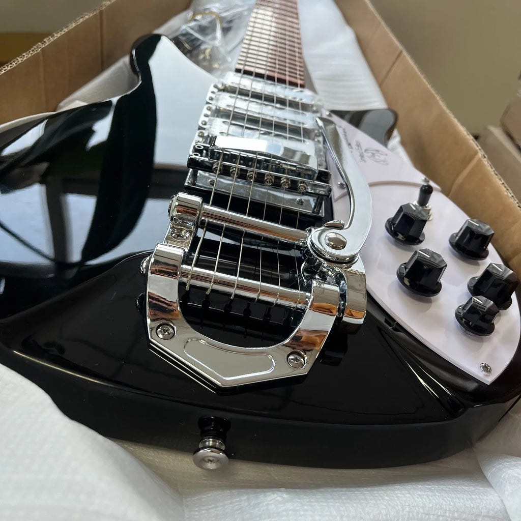 2026 hot new New Black 325 Rick Signature Guitar Chrome Hardware