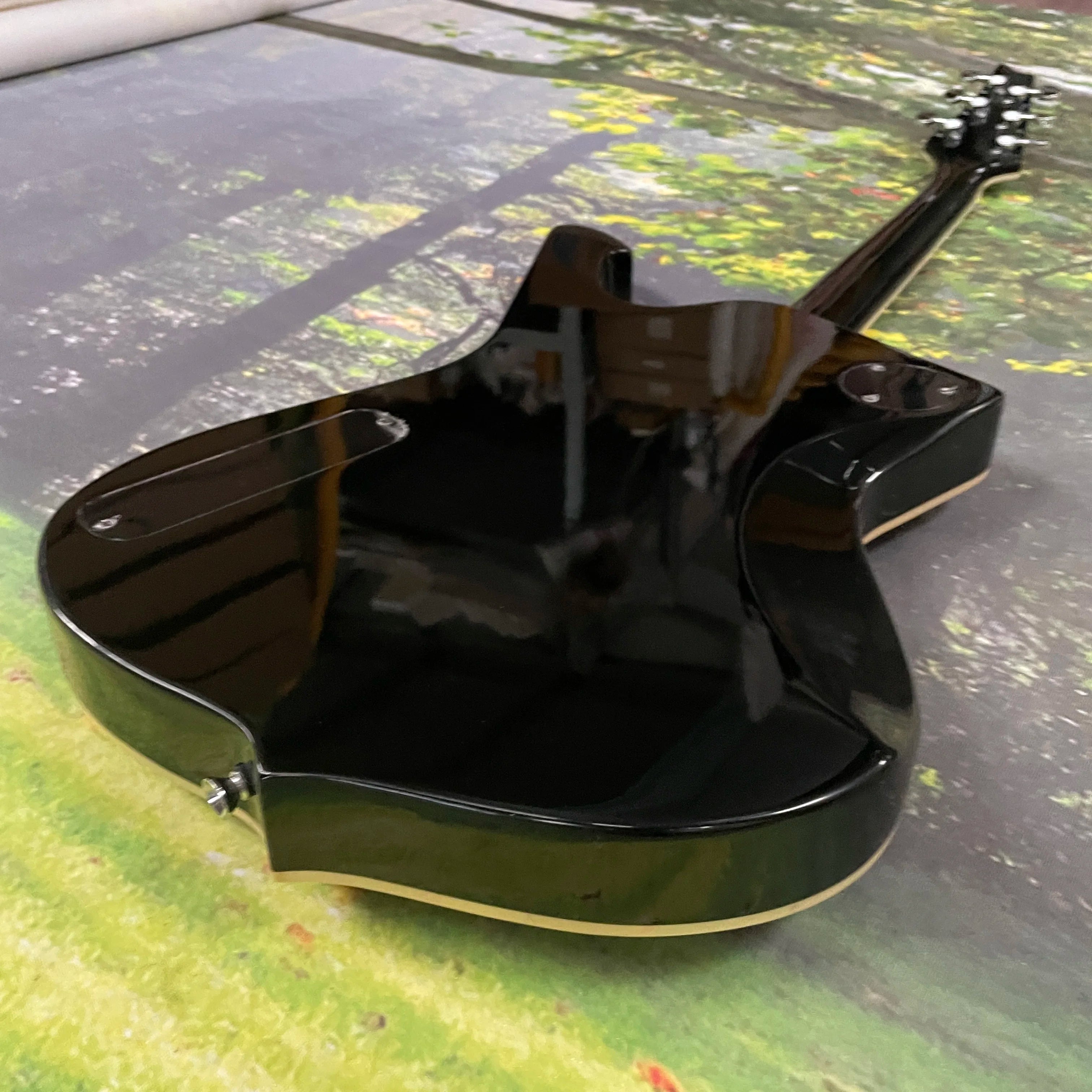 PURPLE Ibn Iceman Electric Guitar with Maple Back/Sides Crack Mirror Body & HH Chrome Bridge Hardware guitars